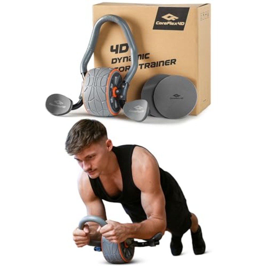 Home Gym Equipments - CoreFlex4D Ab Roller Wheel with Elbow