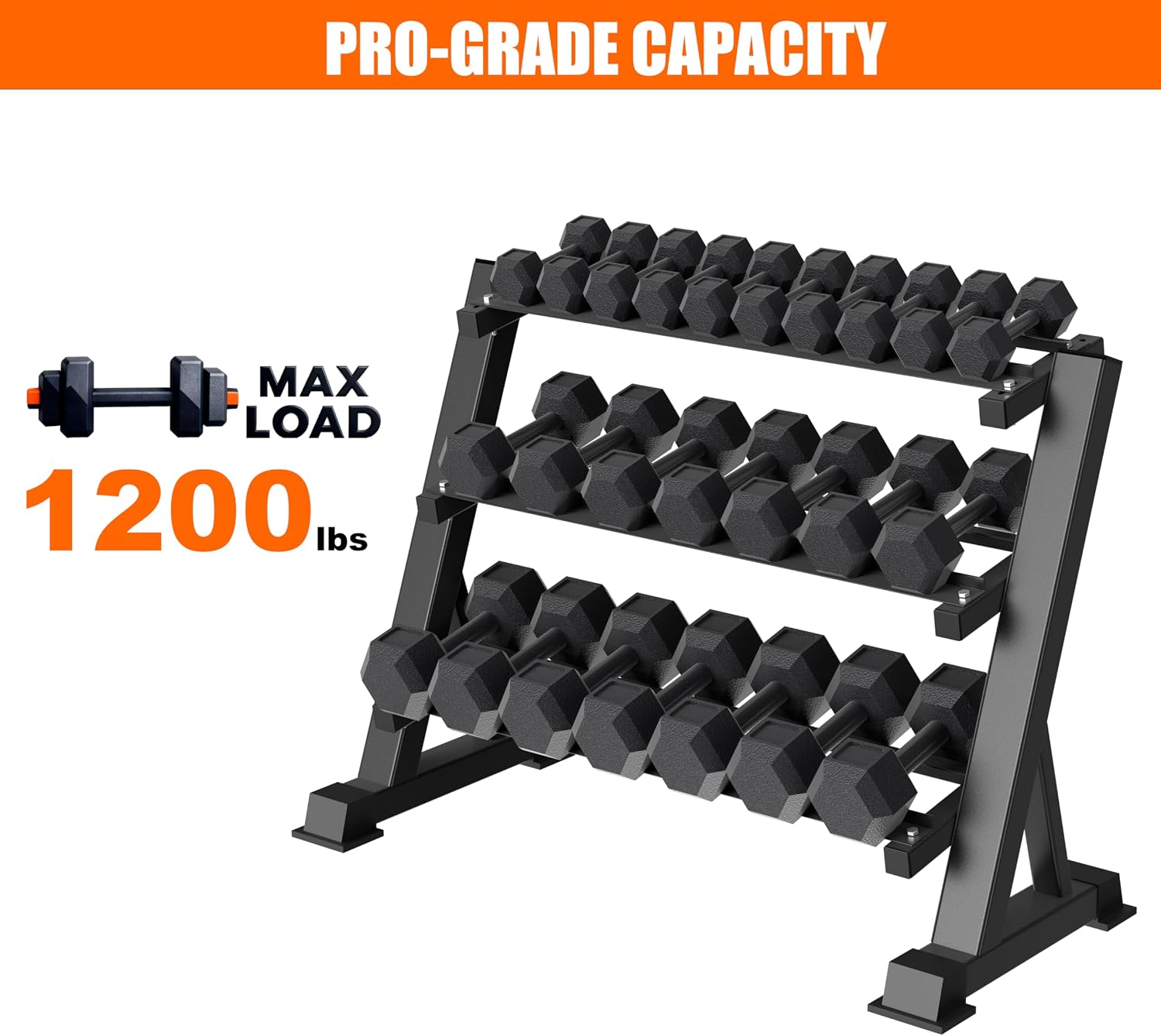 Heavy Duty Three Tier Dumbbell - огляд і ціна Home Gym Equipments