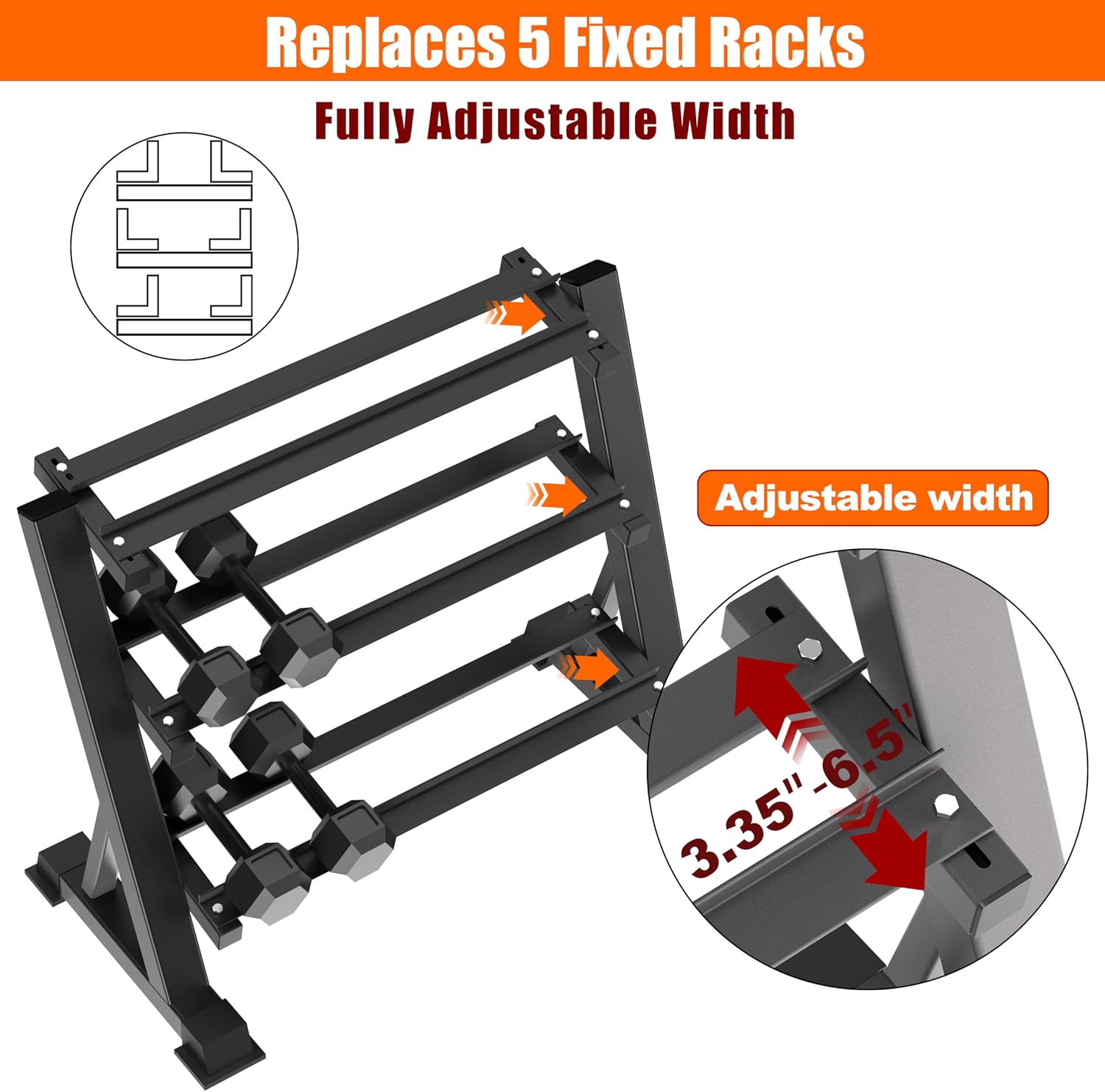 Heavy Duty Three Tier Dumbbell - огляд і ціна Home Gym Equipments