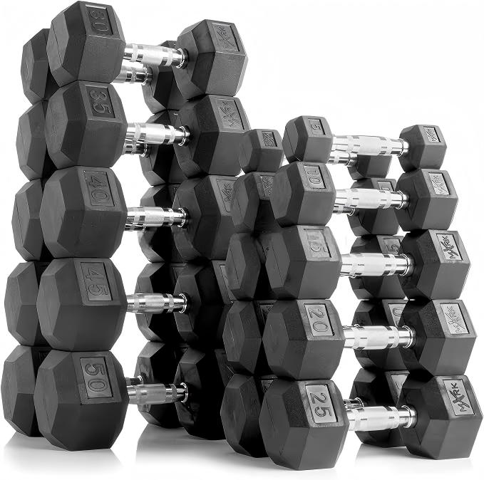 Premium Rubber Coated Hex Dumb - огляд і ціна Home Gym Custom