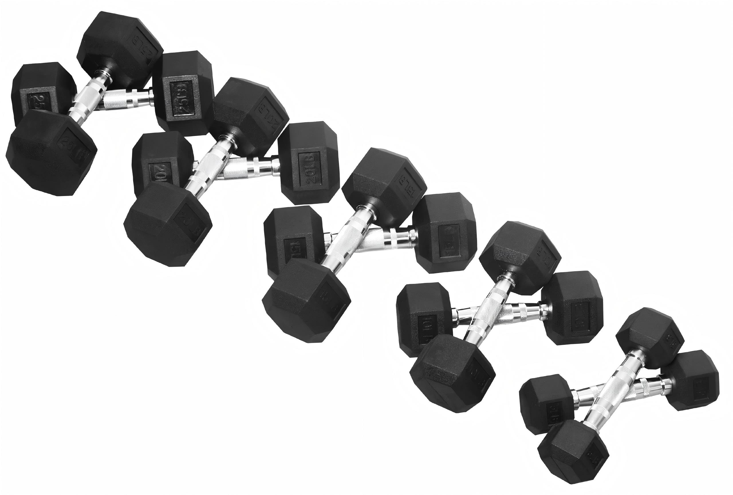 Premium Rubber Coated Hex Dumb - огляд і ціна Home Gym Custom
