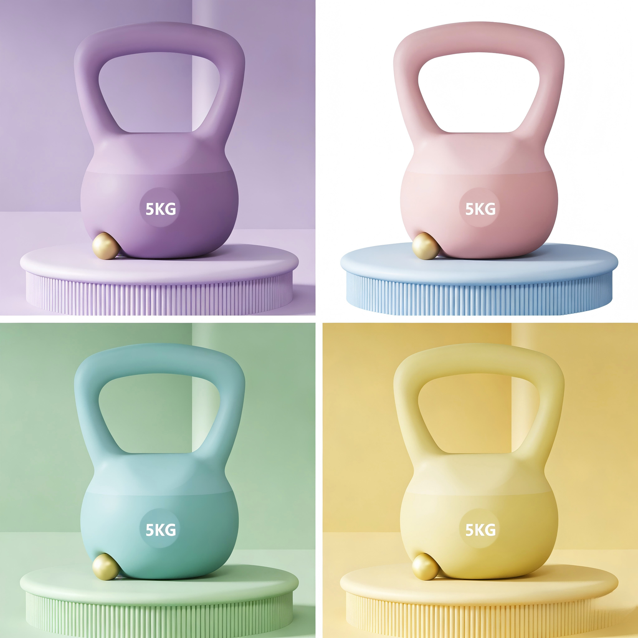 5KG PVC Kettlebell Non-Slip Gr - огляд і ціна Home Gym Floor