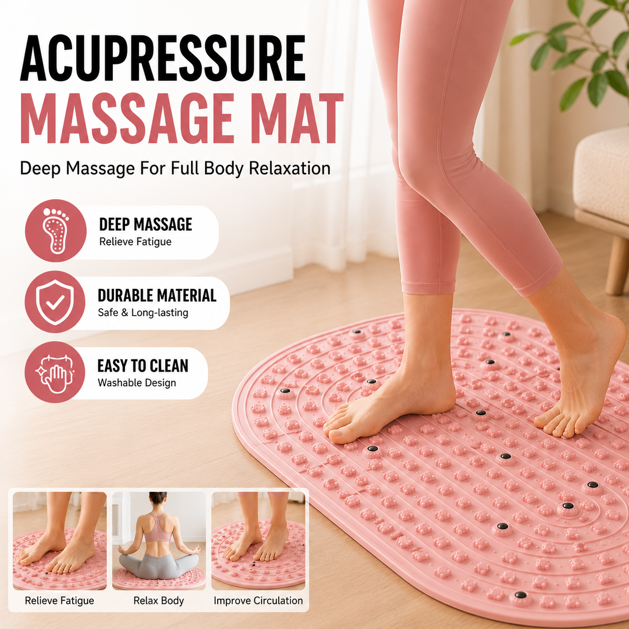 2026 Upgraded Rubber Foot Yoga - огляд і ціна Home Gym Floor