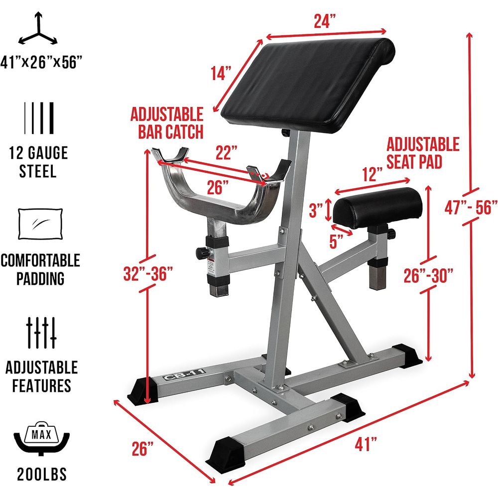 Adjustable Preacher Curl Bench - огляд і ціна Home Gym Upper Body Workout