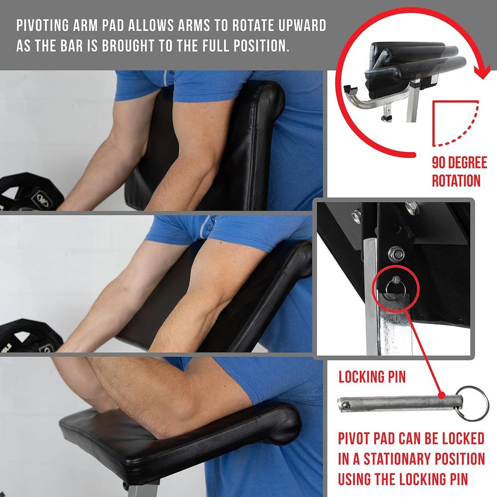 Adjustable Preacher Curl Bench - огляд і ціна Home Gym Upper Body Workout