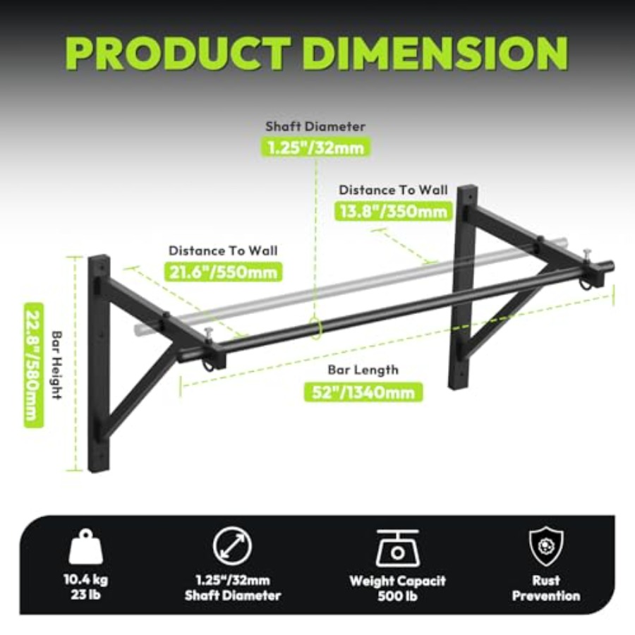 Pull Up Bar for Doorway and Wa - огляд і ціна Home Gym Upper Body Workout