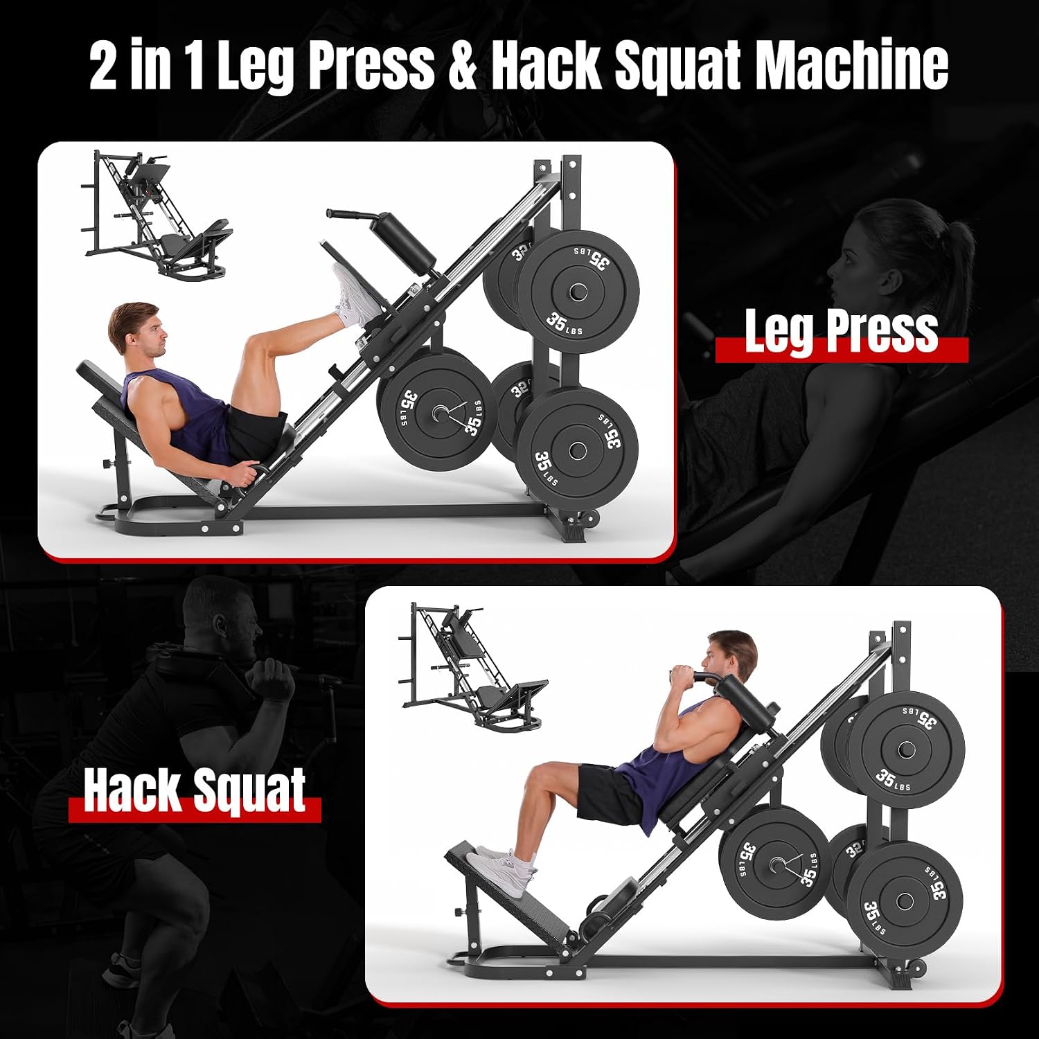 Dripex Leg Press Machine, Hack - огляд і ціна Home Gym With Leg Press