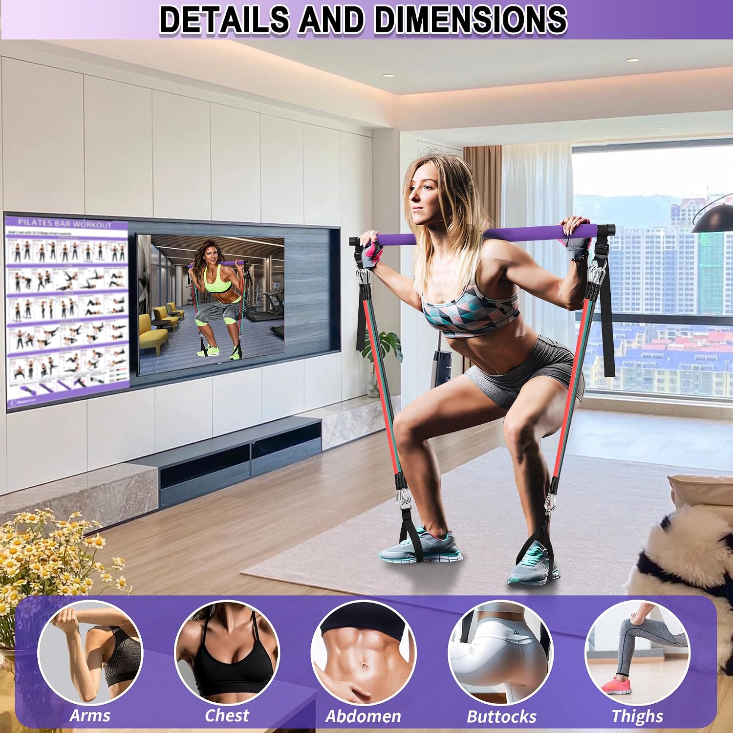 Portable Pilates Bar Kit with  - огляд і ціна Home Gym Video