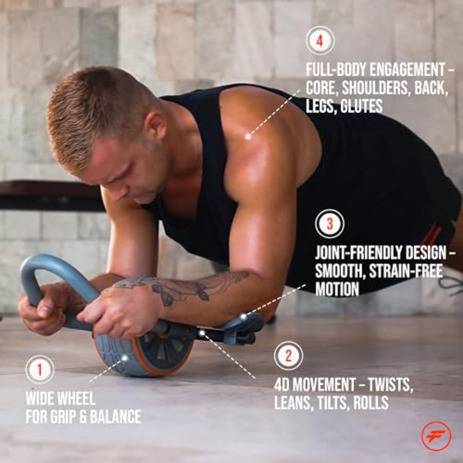 CoreFlex4D Ab Roller Wheel wit - огляд і ціна Home Gym Equipments